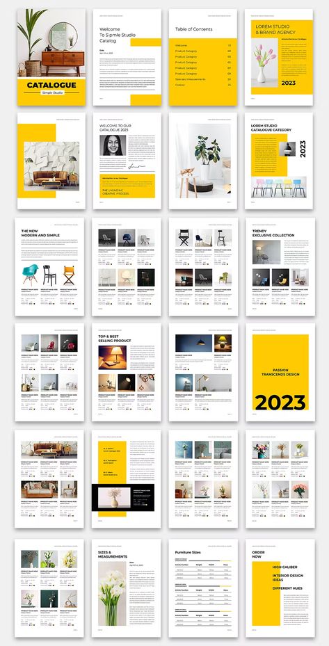 Product Catalog Design Template InDesign INDD Print Catalog Design, Simple Catalog Design, Catalog Book Design, Catalog Layout Design Inspiration, Price Catalogue Design, Product Catalog Design Inspiration, Product Magazine Layout Design, Product Catalogue Design Layout Ideas, Product Catalog Layout