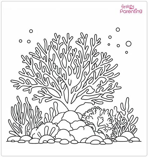 Ocean Coral Reef Coloring Page