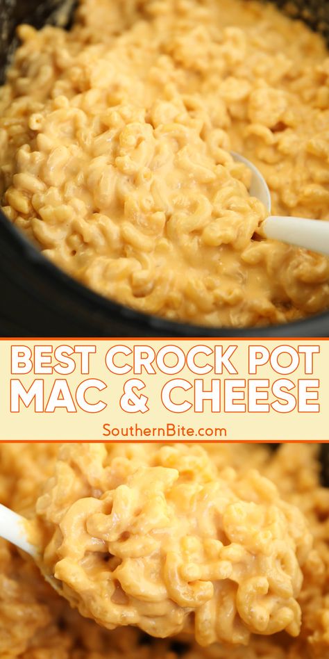 This Crock Pot Mac and Cheese recipe is the ultimate comfort food! Creamy, smooth, and velvety, with no curdling—just pure cheesy perfection. Easy to make and perfect for weeknights, potlucks, or holidays. Best Crockpot Mac And Cheese, Creamy Crockpot Mac And Cheese, Beef Crockpot Recipes Healthy, Mac N Cheese Crockpot, Crock Pot Mac And Cheese, Crockpot Mac N Cheese Recipe, Crock Pot Mac, Pot Mac And Cheese, Chicken Crockpot Recipes Healthy