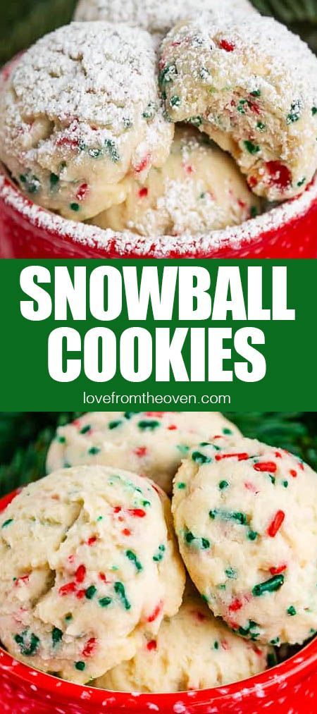 This delicious and easy Snowball Cookie Recipe is a Christmas classic! One of the quickest Christmas cookies to make, these are perfect to make with the kids. Christmas Cookies To Make, Snowball Cookie, Love From The Oven, Snowball Cookie Recipe, Cookies To Make, Christmas Baking Cookies, Christmas Baking Recipes, Snowball Cookies, Oreo Dessert