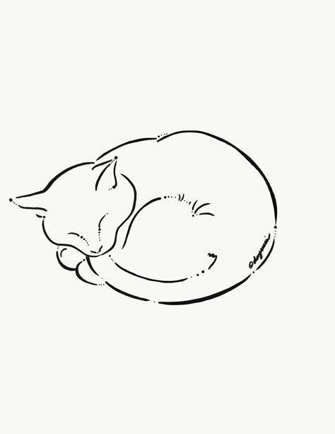 Commission personalized black and white simple sleeping cat tattoo design Sleeping Tattoo, Cat Silhouette Tattoos, Tattoo Gato, Cat Outline Tattoo, Black Cat Drawing, Sleeping Drawing, Cat Tattoo Simple, Cat Outline, Black Cat Tattoos