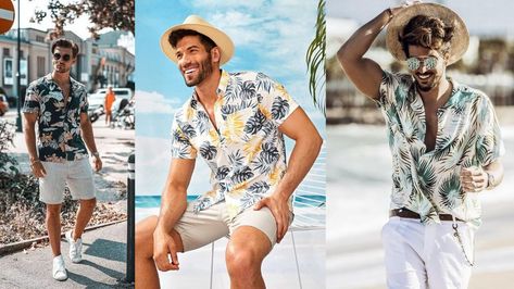 Beach Outfits For Men: Best Beachwear For Men – Dapper Clan Beachwear Men, Beachwear For Men, Summer Outfits Men Beach, Vacation Outfits Men, Beach Outfit Men, Beach Party Outfits, Island Outfit, Swimsuit With Shorts, Outfits For Men