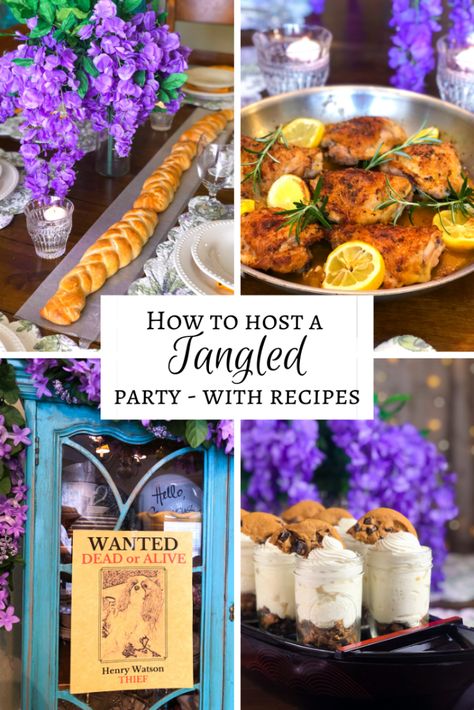 Disney Dinners: Tangled - Rapunzel Dinner Ideas, Rapunzel Dinner And A Movie, Rapunzel Recipes, Rapunzel Themed Dinner, Tangled Food Ideas Movie Nights, Tangled Party Food Ideas, Tangled Date Night, Tangled Themed Food Ideas, Tangled Movie Night Food