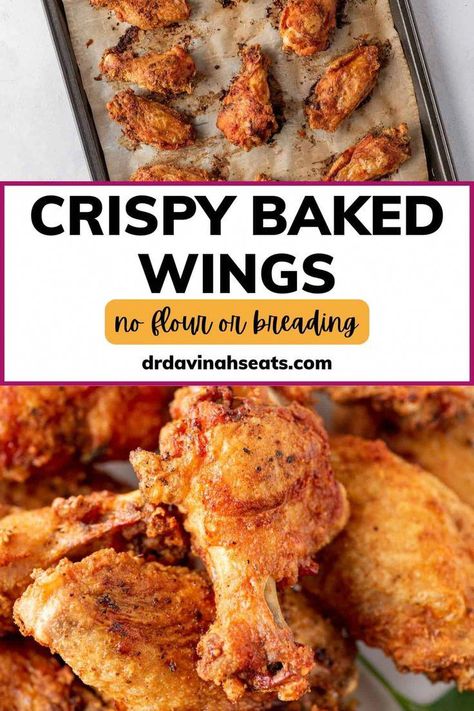 #CheapLowCarbMeals Bake Chicken Wings In Oven Easy, Cook Wings In The Oven, Oven Fried Crispy Baked Chicken Wings, How To Bake Crispy Chicken Wings, How To Make Crispy Chicken Wings In Oven, Baked Chicken Wings In Oven, Crispy Oven Wings Recipe, Crispy Wings In Oven With Baking Powder, How To Make Crispy Wings In The Oven