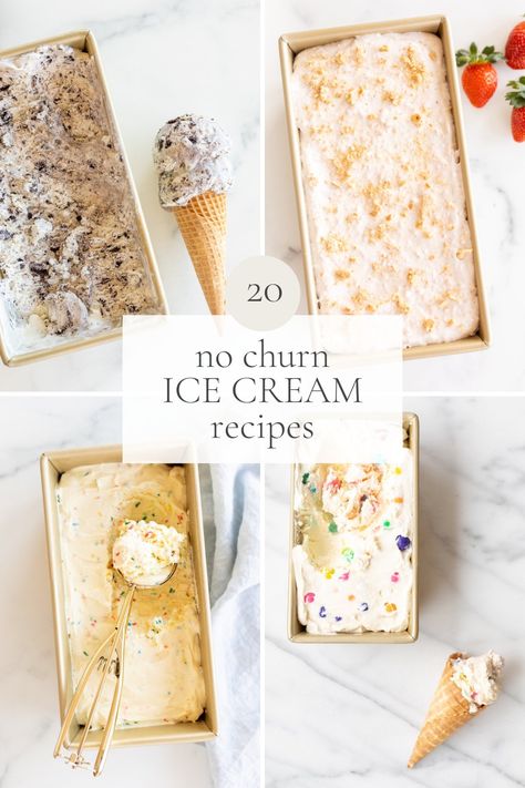 The best ice cream recipes ever! Whip up any of these delicious flavors and enjoy a sweet cold treat in no time! #nochurn #icecream #homemadeicecream Recipes With Condensed Milk, Churn Ice Cream Recipes, No Churn Ice Cream Recipes, Homemade Whipped Cream Recipe, Best Homemade Ice Cream, Churn Ice Cream, Whipped Cream Recipe, Easy Ice Cream Recipe, Julie Blanner