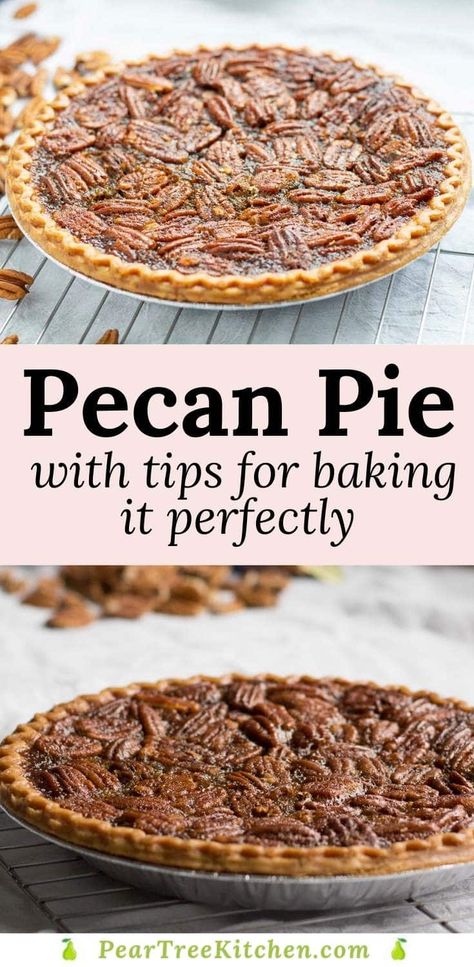 Peacon Pie Recipe Easy, Pecan Pie With Frozen Crust, Pecan Nut Pie Recipes, Award Winning Pecan Pie, No Fail Pecan Pie Recipe, Peacon Pie Recipes, Perfect Pecan Pie, Cracker Barrel Pecan Pie, Pie Crimping Ideas