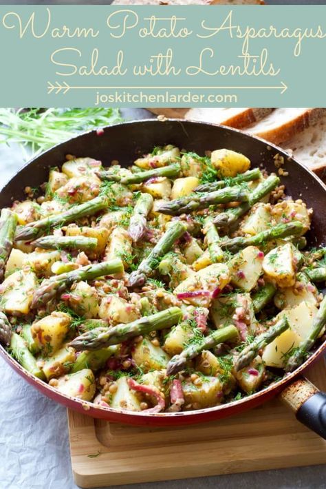 Potato Dressing, Salad With Lentils, Potato Asparagus, Warm Potato Salads, Asparagus Recipes Roasted, Oven Roasted Asparagus, Tomato Risotto, Warm Salad, Asparagus Salad