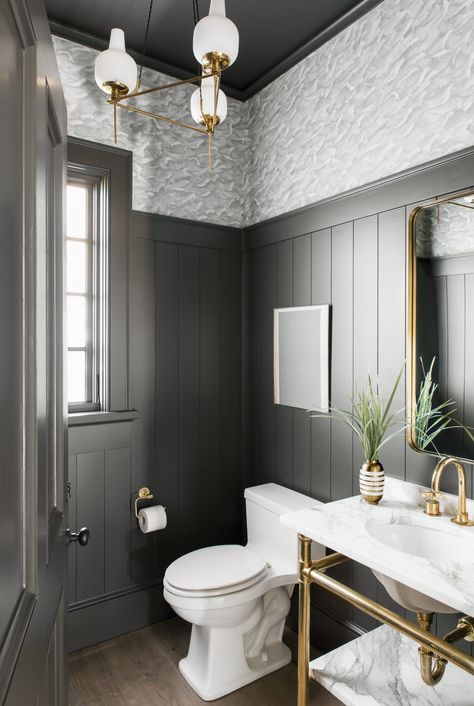 Vertical Shiplap, Shiplap Bathroom, Powder Room Design, Bad Inspiration, Home Luxury, Downstairs Bathroom, Bathroom Wallpaper, Bathroom Renos, Ship Lap Walls