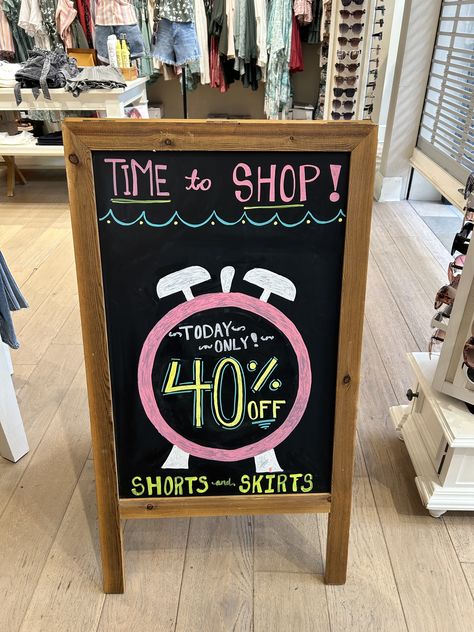 Chalkboard Art Retail Store, Chalkboard Sale Sign, Sale Chalkboard Sign Ideas, Chalkboard Sale Sign Ideas, Boutique Chalkboard Signs Fall, Boutique Sandwich Board Ideas, Sale Signs For Boutique, Boutique Signs Ideas, Store Chalkboard Sign Ideas