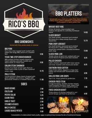 Food Truck Menus You Can Design & Customize - MustHaveMenus Bbq Truck Ideas, Bbq Food Truck Ideas, Bbq Food Truck Menu Ideas, Food Truck Menu Ideas Simple, Unique Food Truck Ideas, Food Truck Menu Ideas, Taco Food Truck, Bbq Food Truck, Starting A Food Truck