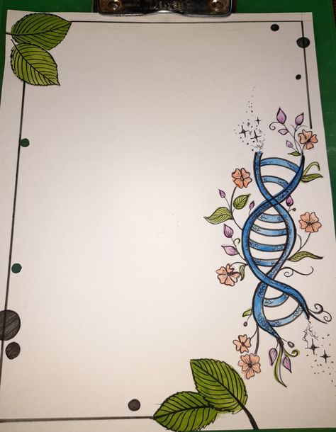 Border Ideas For Biology Project, Aesthetic Topic Ideas, Biology Page Borders, Biology Project Work Front Page Design, Bio Project Border Design, Surdas Drawing, Biomolecules Drawing, Biology Related Drawings, Bio Assignment Front Page