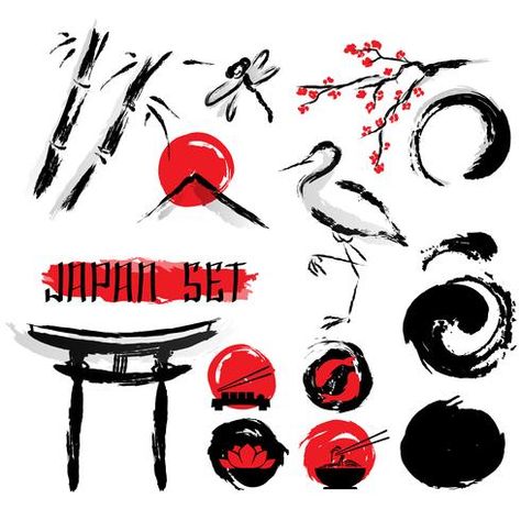 Japan Illustration, Free Icon Set, Japanese Drawings, Asian Tattoos, 2020 Olympics, Japanese Illustration, Japanese Tattoo Art, Art Japonais, Icon Set Vector