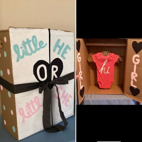 9 Sweet Gender Reveal Ideas You Can Pull Off – Living Textiles Co Gender Reveal Closet Diy, Gender Revile Ideas, Gender Reveals For Family, Gender Reveal Creative Ideas, Gender Reveal Box Ideas Diy, Inside Gender Reveal Ideas, Cardboard Closet, Unique Gender Reveal Ideas Creative, Closet Gender Reveal