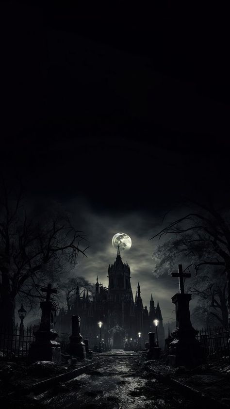 Scary haunted castle, Halloween.  | premium image by rawpixel.com / Nunny Halloween Wallpaper Dark Aesthetic, Halloween Backgrounds Scary, Halloween Theme Background, Scary Dark Wallpaper, Gothic Halloween Wallpaper, Haunted Places Aesthetic, Graveyard Aesthetic Wallpaper, Iphone Wallpaper Horror, Haunting Wallpaper