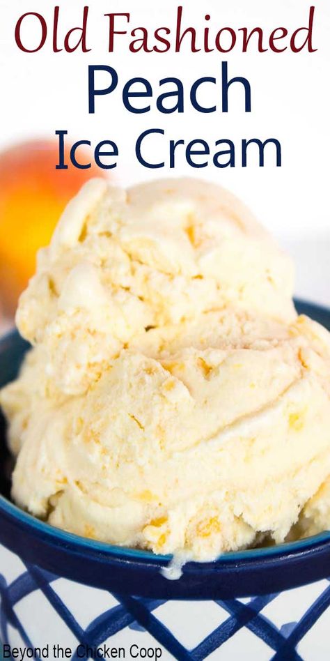 Homemade Ice Cream Recipes Machine, Peach Ice Cream Recipe, Homemade Peach Ice Cream, Best Homemade Ice Cream, Ice Cream Recipes Machine, Easy Ice Cream Recipe, Peach Ice Cream, Ice Cream Maker Recipes, Easy Ice Cream