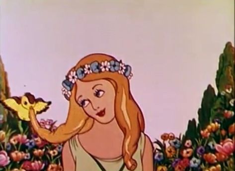 Old Fashion Vibes on Instagram: “The goddess of Spring (1934)  When The Goddess of Spring was produced, it was an important stepping stone in the advancement of animation.…” Flower Goddess Aesthetic, Goddess Of Spring, Aphrodite Playlist, Silly Symphony Goddess Of Spring, The Goddess Of Spring, Goddess Of Spring Disney, Spring Cartoon, Spring Aesthetic, Feature Film