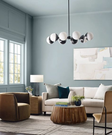 Sherwin-Williams reveals its 2024 trend forecast color palettes – and they're all about well-being Color Of The Year 2024, Blue Gray Paint Colors, Dark Paint Colors, Choosing Paint Colours, Blue Gray Paint, Trending Paint Colors, Accent Wall Paint, Color Forecasting, Sherwin Williams Colors