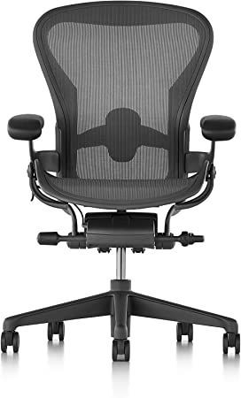 Herman Miller Aeron Chair, B, Graphite - Herman Miller Aeron, Aeron Chair, Herman Miller Aeron Chair, Office Desk Chairs, Desk Chairs, Hans Wegner, Home Office Desk, Office Desk Chair, Herman Miller