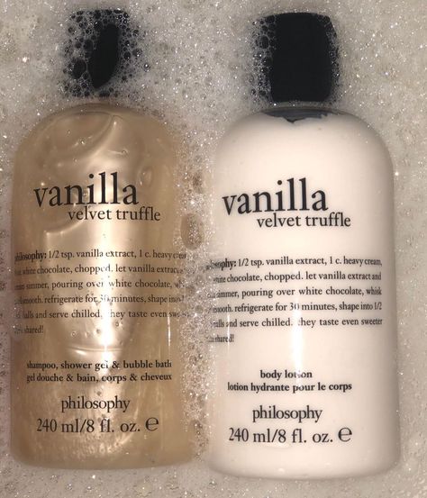 philosophy on Instagram: “enjoy a decadent treat with this vanilla velvet truffle shower gel and body lotion duo. shop now on @qvc! #vanilla #truffle #holiday #treat…” Philosophy Vanilla, Glo Up, Shower Skin Care, Pretty Skin Care, Bath And Body Care, Body Care Routine, Body Skin Care Routine, Bubble Bath, Body Skin