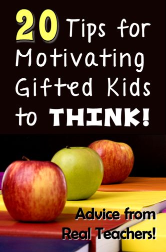 20 Tips for Motivating Gifted Kids to THINK! Gifted Classroom, Gifted Students, Primary Resources, Kindergarten Teaching, Classroom Gifts, Gifted Education, Creative Classroom, Bright Ideas, Classroom Community