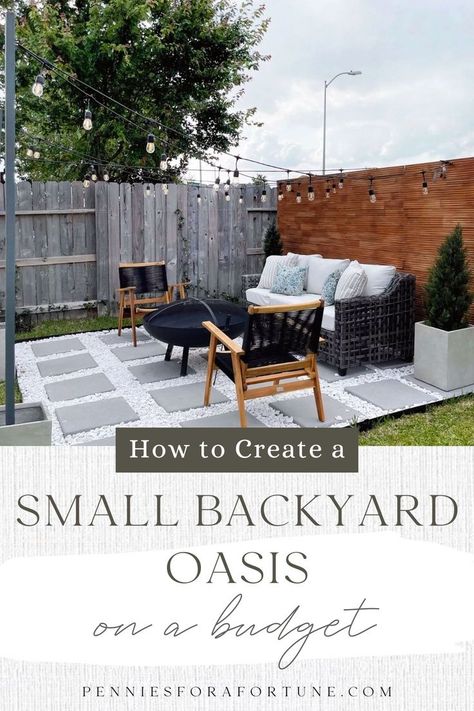 Small Backyard Oasis, Backyard Dining Area, Inexpensive Backyard Ideas, Backyard Oasis On A Budget, Diy Patio Ideas, Contemporary Backyard, Backyard Dining, Small Outdoor Patios, Backyard Design Ideas Budget