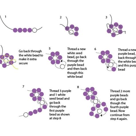 Bracelet Patterns Beads Flower, Glass Bead Flower Bracelet Tutorial, Seed Bead Patterns Flower, Seed Bead Flower Bracelet Patterns, Daisy Flower Bracelet Tutorial, Flower Bead Bracelet Pattern, Beaded Daisy Bracelet Tutorial, Beaded Flower Bracelet Pattern, Seed Bead Daisy Tutorial