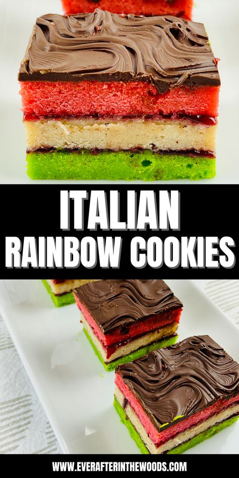 Almond Sponge Cake, Rainbow Cookies Recipe, Italian Rainbow Cookies, Italian Christmas Cookies, Italian Cookie Recipes, Burst Of Color, Rainbow Cookies, Italian Cookies, Best Cookie Recipes