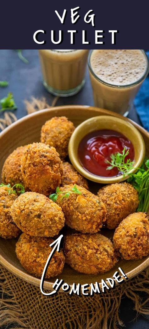 Crispy Veg, Veg Cutlet Recipes, Veg Cutlet, Vegetable Cutlets, Cutlets Recipes, Red Chilli Powder, Grated Potato, Tea Snacks, Chilli Paste