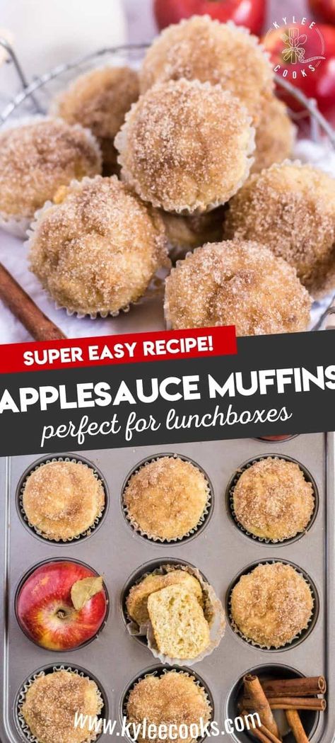 Applesauce Roll Ups, Deserts Using Applesauce, Things To Bake With Applesauce, Applesauce Streusel Muffins, Simple Applesauce Muffins, Baking Recipes With Applesauce, Recipes To Make With Applesauce, Apple Sauce Cupcakes, Apple Bread With Applesauce