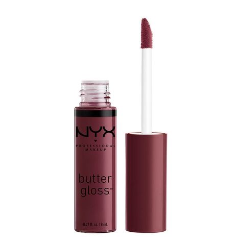 Nyx Professional Makeup Butter Gloss Raspberry Pavlova, Devil's Food Cake, Nyx Butter, Nyx Butter Gloss, Butter Gloss, Glossier Lip Gloss, Best Lip Gloss, Devils Food Cake, Metallic Lips