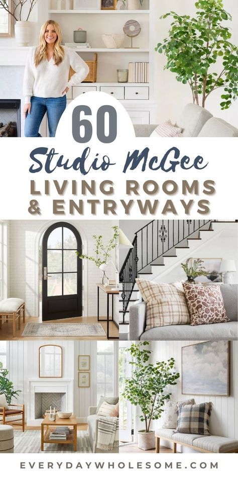 Studio Mcgee Spring Decor, Target Threshold Studio Mcgee, Mcgee And Co Entry, Studio Mcgee Styling, Entry Table Decor Ideas Modern, Studio Mcgee Entry Table, Styling Foyer Table, Entry Table Lamp Ideas, Spring Foyer Table Decor