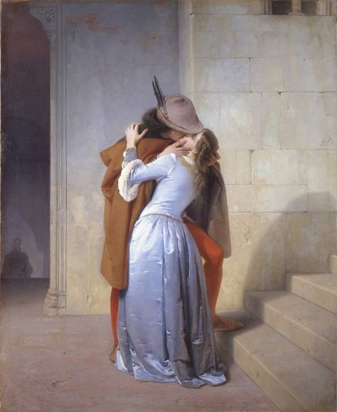 Il significato de "Il bacio" di Francesco Hayez custodito nella Pinacoteca di Brera ⋆ I Love Visit Italy Romanticism Paintings, Famous Art Paintings, Art Mini Toile, Romantic Paintings, Francisco Goya, Salon Art, The Kiss, Famous Art, Decorating With Pictures