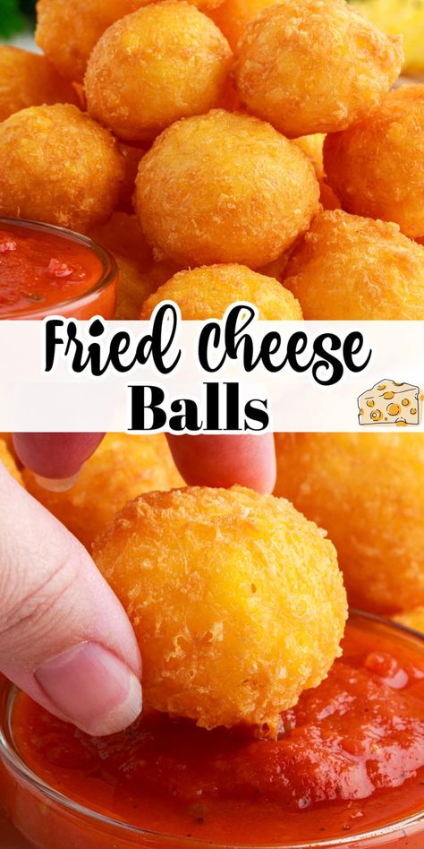 Breaded Cheese Balls, Deep Fried Cheese Balls, Fried Cheese Balls Recipe, Fried Cheese Balls, Fried Cheese Bites, Cheese Balls Recipe, Cheese Ball Recipes Easy, Cheddar Cheese Ball, Football Appetizers