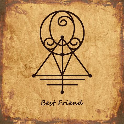 Sigil For Best Friends, Symbols For Best Friends, Symbols For Togetherness, Protection Symbols Tattoo Spiritual, Soul Sister Symbol, Best Friends Symbols, Spiritual Best Friend Tattoos, Friendship Sigil, Symbol For Best Friends