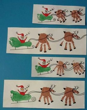 Rudolph Crafts, Hand Print Art, Baby Christmas Crafts, Reindeer Handprint, Holiday Art Projects, Handprint Christmas, Footprint Crafts, Christmas Cards Kids, Footprint Art