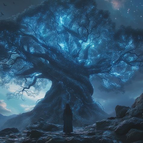 #norsemythology meets Tree of Souls in #Avatarmovie + (gothic or noir and dark fantasy) (optional: horror) + Grandmother Willow #pocahontas OR #Necromancer from #ChroniclesofRiddick = #storyidea #storystarter Dark Fantasy Tree Art, Dark Fantasy Kingdom Aesthetic, Fantasy Willow Tree, Dark Fantasy Environment, Dark Fantasy Landscape, Dark Fantasy Forest, Dark Enchanted Forest, Horror Tree, Tree Of Souls