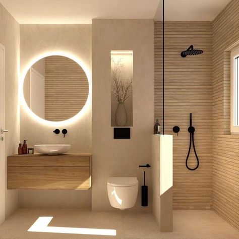 Bathroom Inspo Interior Design, Toilet And Bathroom Design, Bathroom Interior Design Modern, Bathroom Design Layout, Interior Design Per La Casa, Best Bathroom Designs, Bathroom Inspiration Modern, Washroom Design, Bathroom Redesign