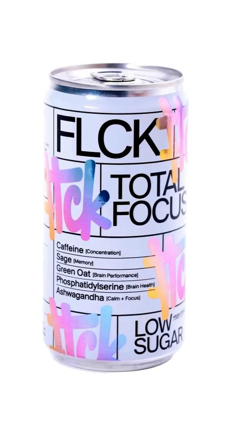 FLCK Gets Futuristic With Graffiti-Inspired Packaging For Energy Drink Brand Total Focus - DIELINE Soda Can Design Packaging, Soda Can Design, Futuristic Product Design, Energy Drinks Packaging, Drinks Packaging, Energy Drink Mix, Creative Branding Design, Drinks Packaging Design, Drinks Brands