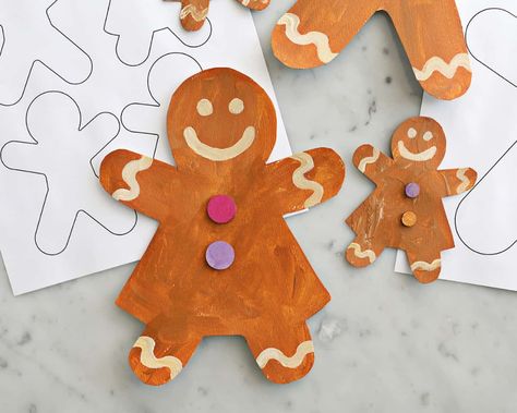 Gingerbread Man Template - Free Printable - Childhood Magic Gingerbread Man Template, Christmas Bingo Printable, Crafts Template, Family Template, Gingerbread Man Crafts, Gingerbread Family, Snow Globe Crafts, Globe Crafts, Crayola Coloring Pages