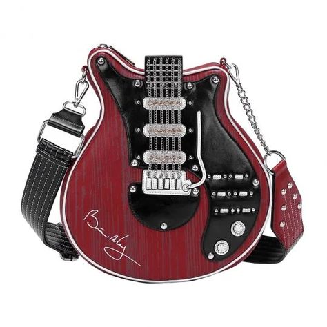 Stile Punk Rock, Brian May Red Special, Air Guitar, Guitar Bag, Brian May, Vegan Leather Bag, Estilo Punk, Pretty Bags, Guitar Strap