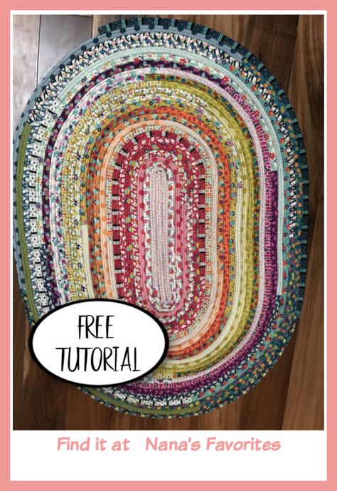 Jelly Roll Rug Patterns Free, Jelly Roll Rugs Free Pattern, Jelly Roll Rug Pattern, Jelly Roll Rag Rug, Crocheted Rugs Patterns Free Easy, Jellyroll Rug Pattern Free, Quilted Rugs Floor, Rag Rugs How To Make A, Jellyroll Rug Tutorial