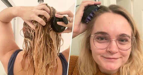 One dermatologist says that there may be some real benefits to using it, too. Scalp Scrubber, Scalp Brush, Scalp Brushing, Deep Massage, Scalp Massager, Shampoo Brush, Hair Appointment, Scalp Health, Healthy Scalp