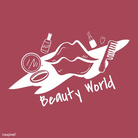 Beauty world makeup shop logo vector | free image by rawpixel.com Sewing Logo Design, Shop Name Ideas, Clothing Logo Design, Sewing Logo, Skincare Logo, Logo Makeup, Salon Logo Design, Flower Logo Design, Makeup Artist Logo