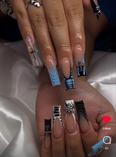 Acrylic Toe Nails, Long Acrylic Nail Designs, Colored Acrylic, Nice Nails, Colored Acrylic Nails, Her Nails, Dope Nail Designs, Short Square Acrylic Nails, Long Acrylic Nails Coffin