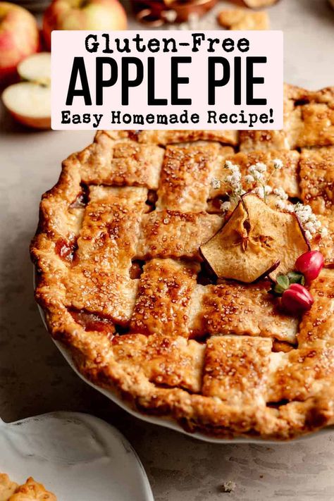 Gluten Free Apple Pie Recipe, Gluten Free Apple Pie, Gluten Free Apple, Gluten Free Pie Crust, Gluten Free Pastry, Gluten Free Crust, Gluten Free Thanksgiving, Gluten Free Pie, Homemade Gluten Free