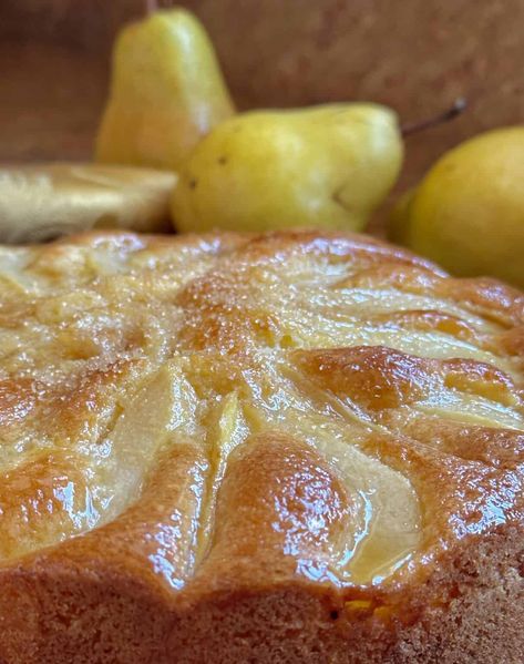 pear cake with honey and sugar Recipe Using Pears, Fresh Pear Recipes, Pear Recipes Easy, Pear Pie Recipe, Pear Cake Recipes, Pear Dessert Recipes, Pear Bread, Pear Dessert, Canned Pears