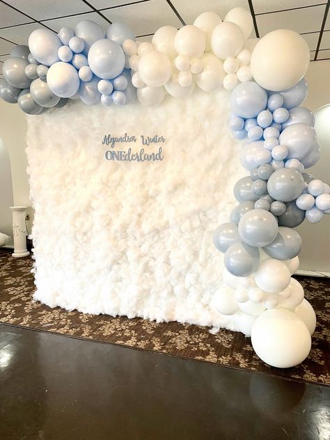 Winter ONEderland — Party Scene Winter Wonderland Birthday Backdrop, Winter Birthday Backdrop, Snow Birthday Party Decorations, Winter Formal Backdrop, Winter Onederland Photo Backdrop, Winter Onederland Backdrop Ideas, Christmas Theme Birthday Party For Boys, Winter Theme Birthday Party Ideas, Winter Onederland Decor