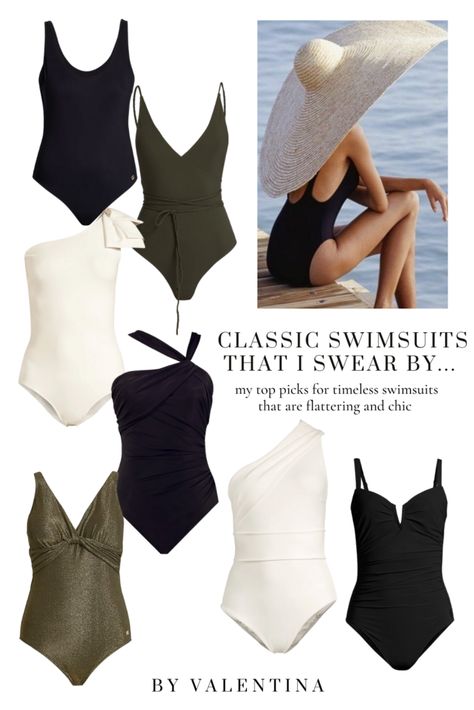 Soft Classic Bathing Suits, Soft Classic Swimsuit, Old Money One Piece Swimsuit, Elegant Swimwear Classy Bathing Suits, Classic One Piece Swimsuit, Chic One Piece Swimsuit, Elegant Bathing Suits, Soft Dramatic Swimsuit, Elegant Swimsuit Classy