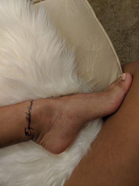 Words On Ankle Tattoo, Ankle Tattoo Writing, Ankle Name Tattoo For Women, Ankle Word Tattoos For Women, Ankle Script Tattoo, Front Foot Tattoo, Word Ankle Tattoo, Ankle Tattoo Words, Front Ankle Tattoos For Women