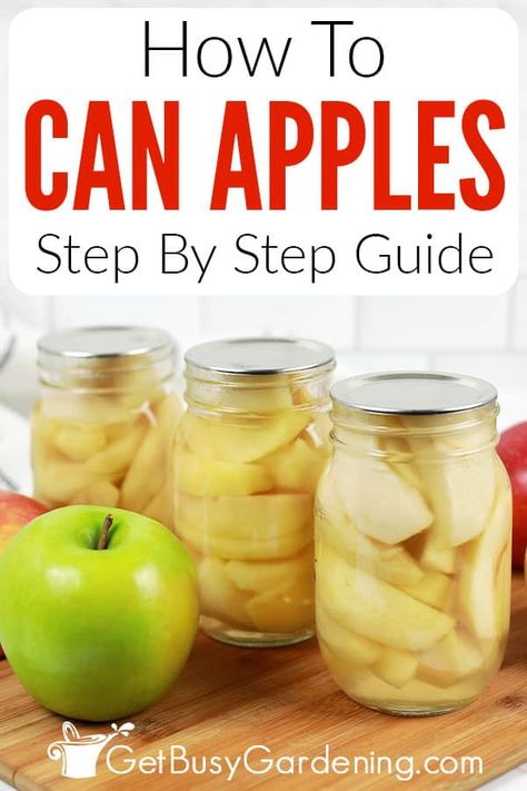 Do you love enjoying the flavor of in season apples all year round? Now you can learn how to can your apples at home and enjoy them whenever you want! This article will help you learn the simple steps to can apples, what you will need, what materials you will need and more. I also share how long you can store them in your pantry and a few ideas of what to use them in. If you have been wanting to learn a new skill set for preserving fruit, this article is for you! Water Bath Apples, Water Bath Canning Recipes Apples, Canned Stewed Apples, Canning Water Bath Recipes, Water Bath Canning Apples, Canning Apple Pie Filling Water Bath, Ways To Can Apples, Canned Apples Recipes Simple, Apple Canning Recipes Simple